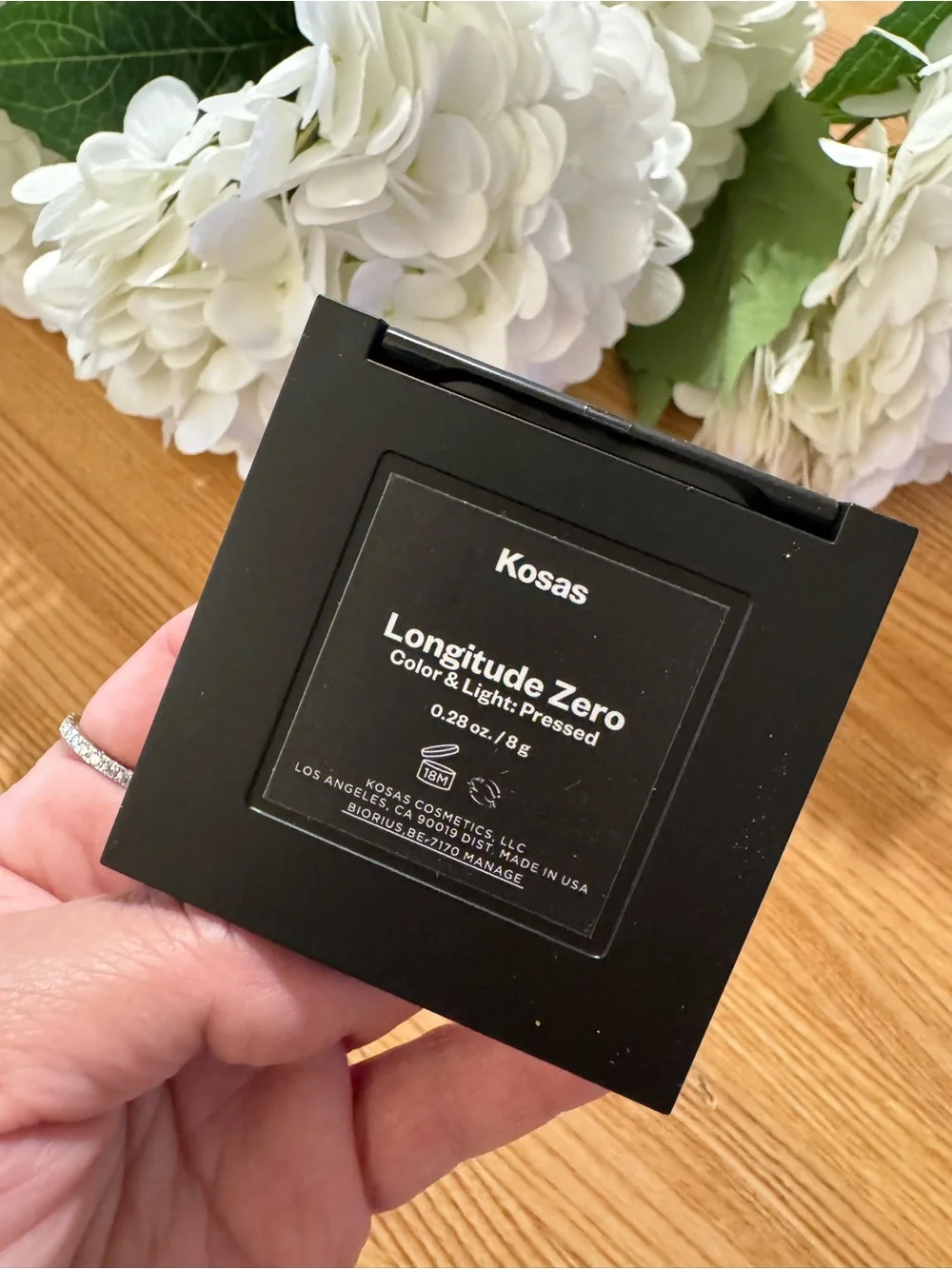 Kosas Compact Makeup Powder Blush highlighter Longitude Zero iconic pink rose
